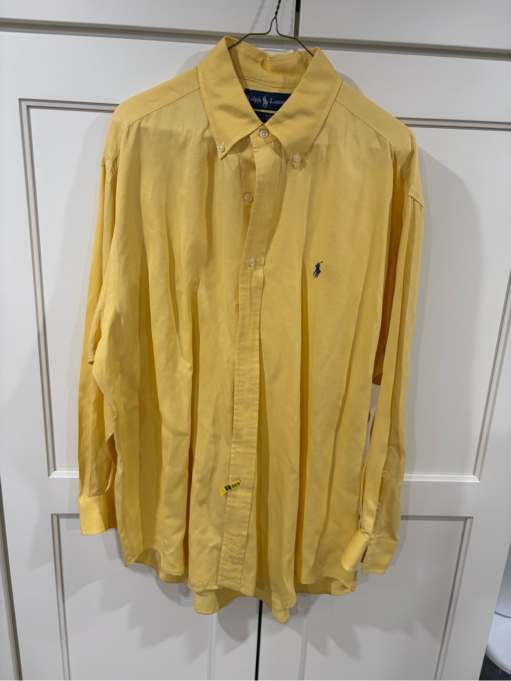 Ralph Lauren Pale Yellow Long-Sleeve Button-Down Shirt